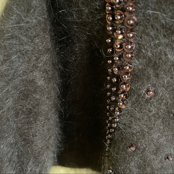 A-Ram Fashion chocolate Angora Sweater Size Small - Picture 3 of 4